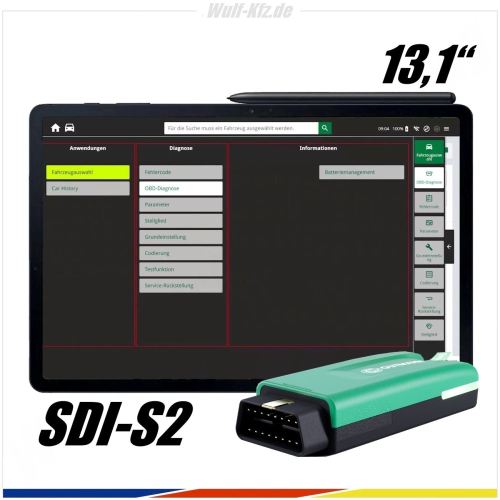 Hella Gutmann Tester / Diagnosegerät mega macs S 20 inkl. SDI Modul S2 und Tablet XL